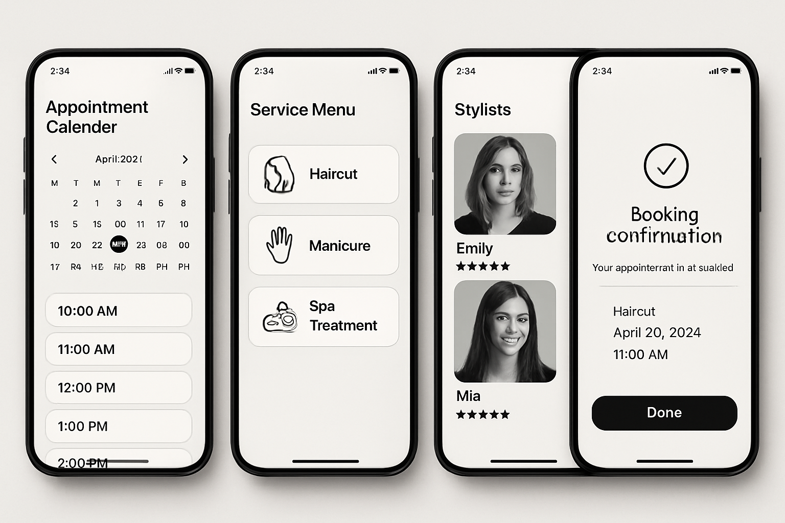 Salon Booking System - Beauty & Wellness application interface