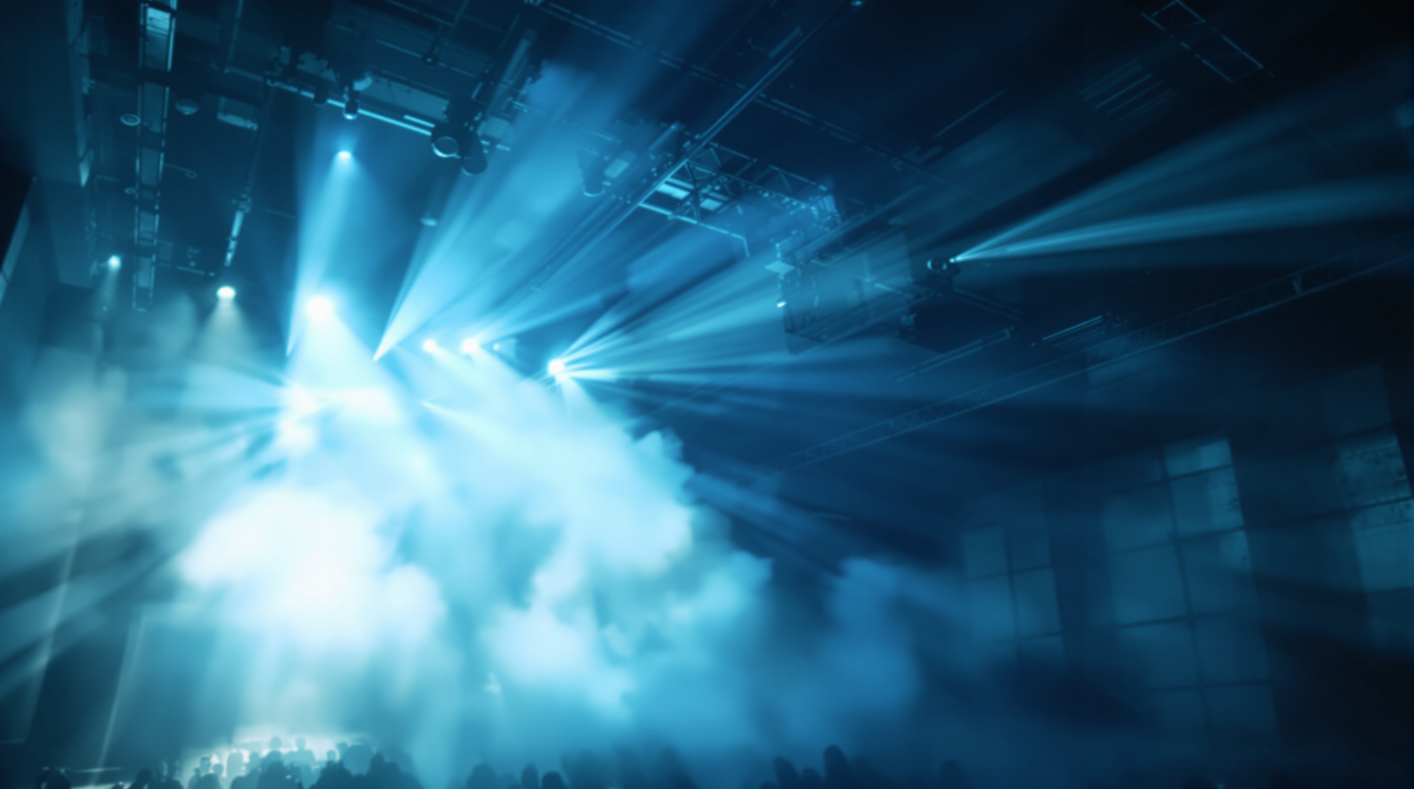 Warehouse rave atmosphere