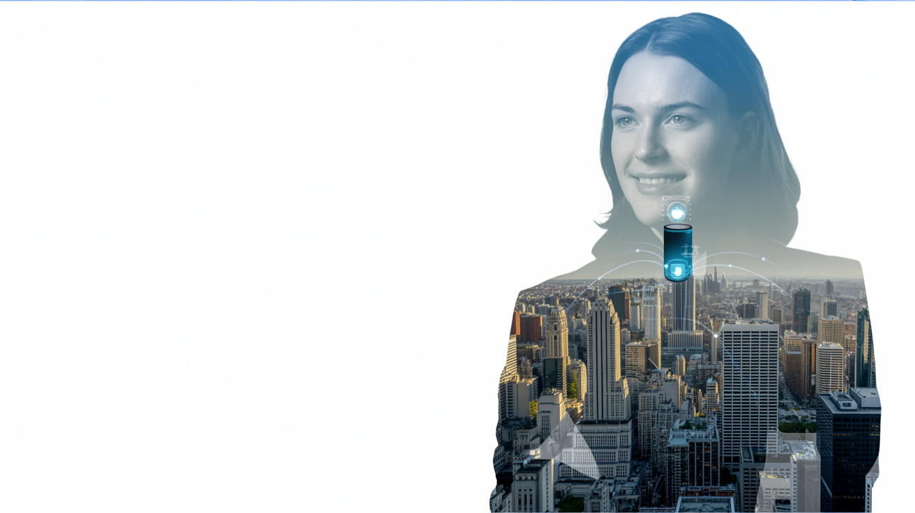 Professional hero image showing smart city technology for municipal governments and mayors