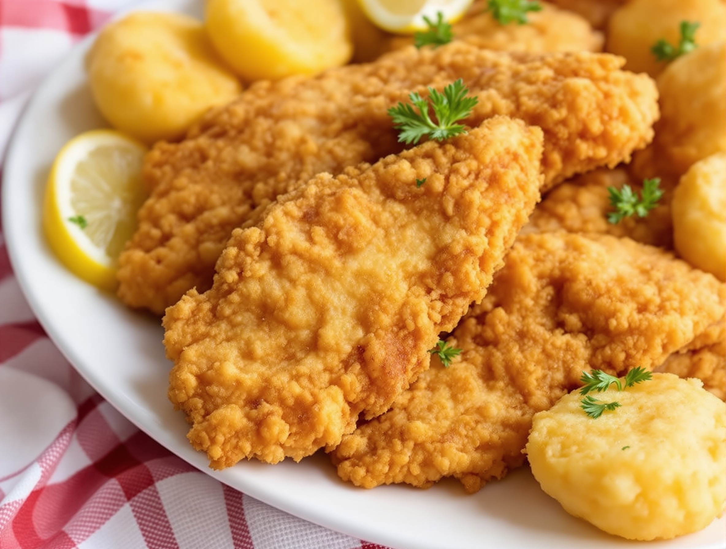 Fried Catfish with Hushpuppies