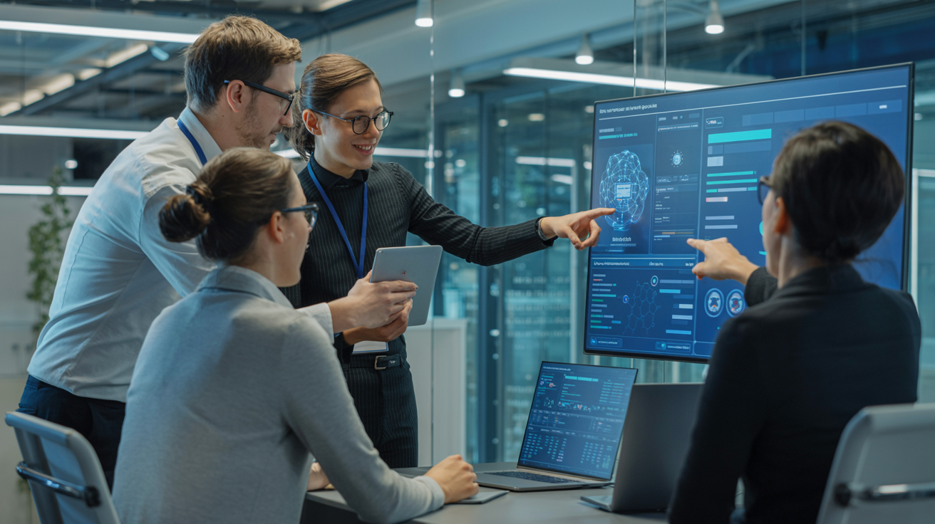 Professional technology team collaboration