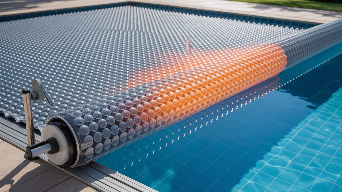 Solar thermal blanket with heat visualization