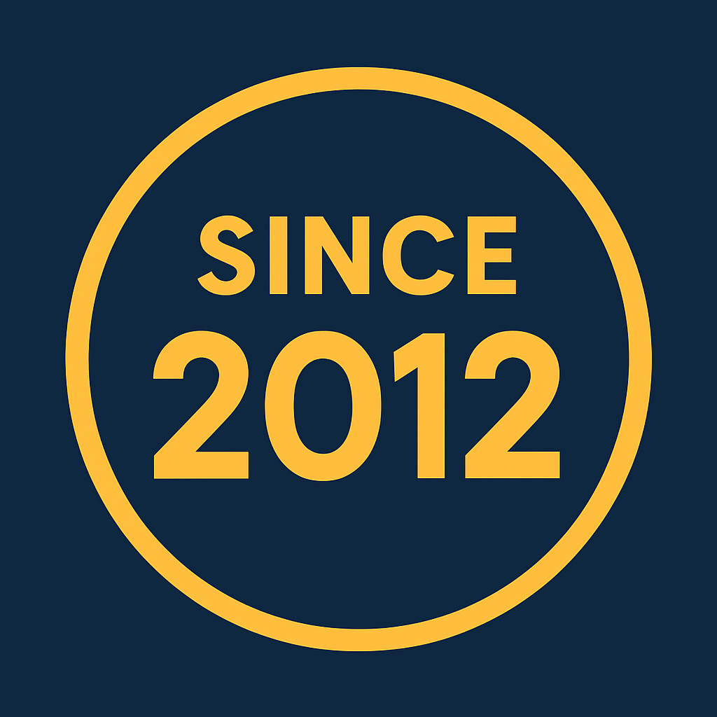 Trusted Since 2012 - 13+ Years Experience Trust Badge