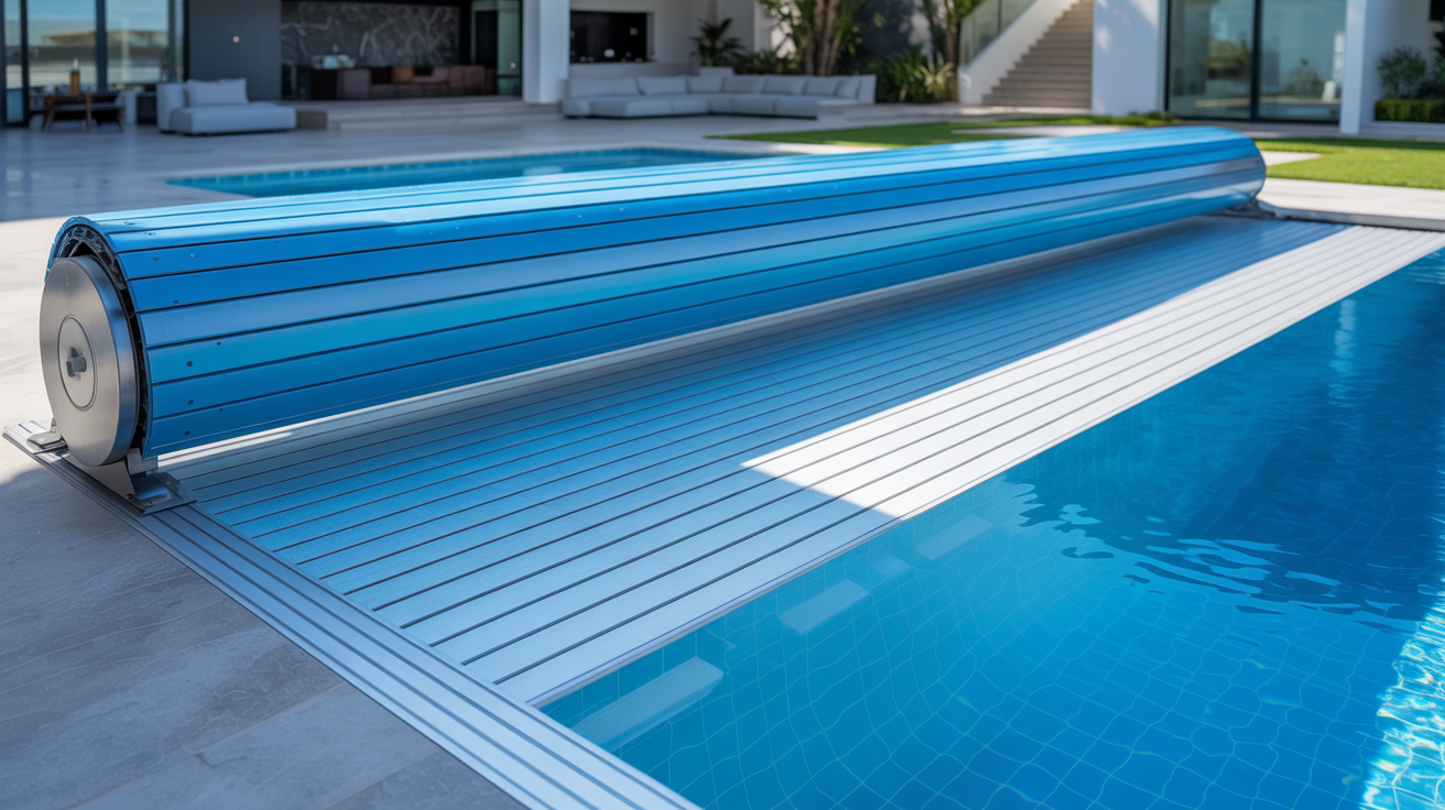 Automatic slatted cover installation on luxury Cape Town pool