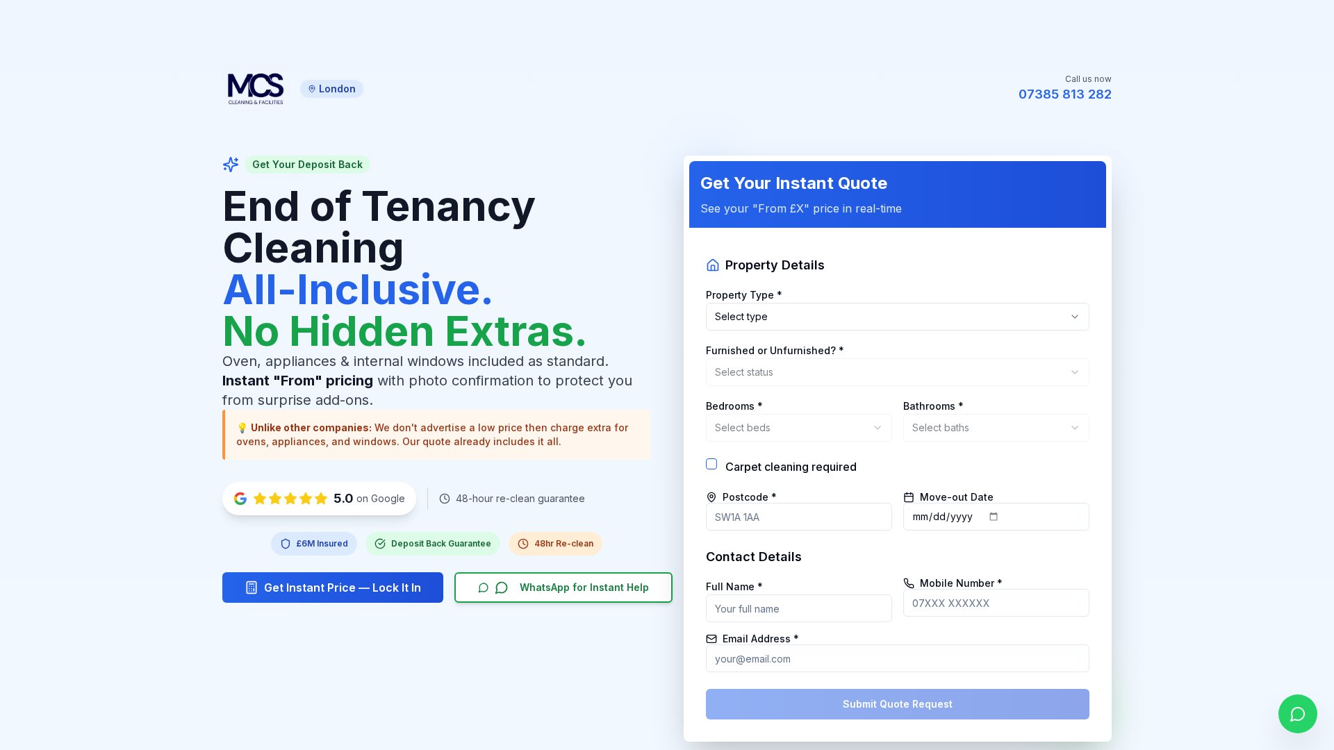 Cleaning Services Landing - Professional Services