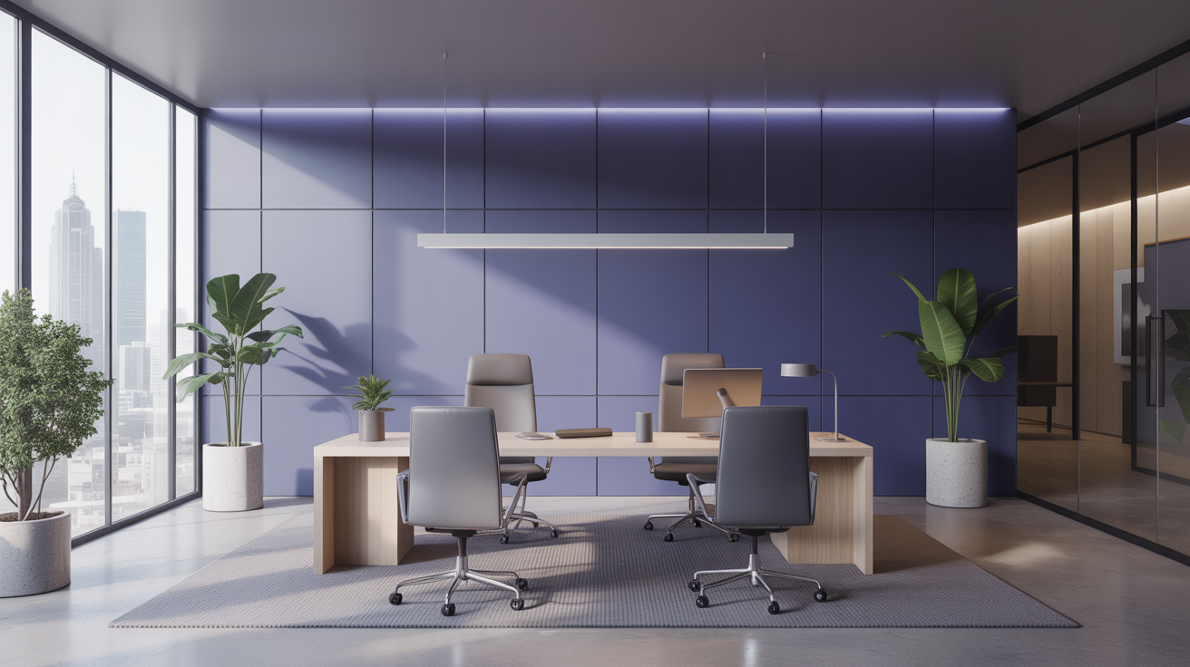 Oficina moderna y tecnológica para contacto