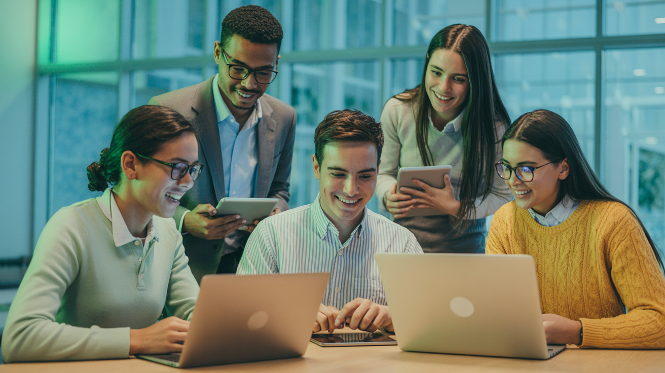 Students learning with get5.me technology