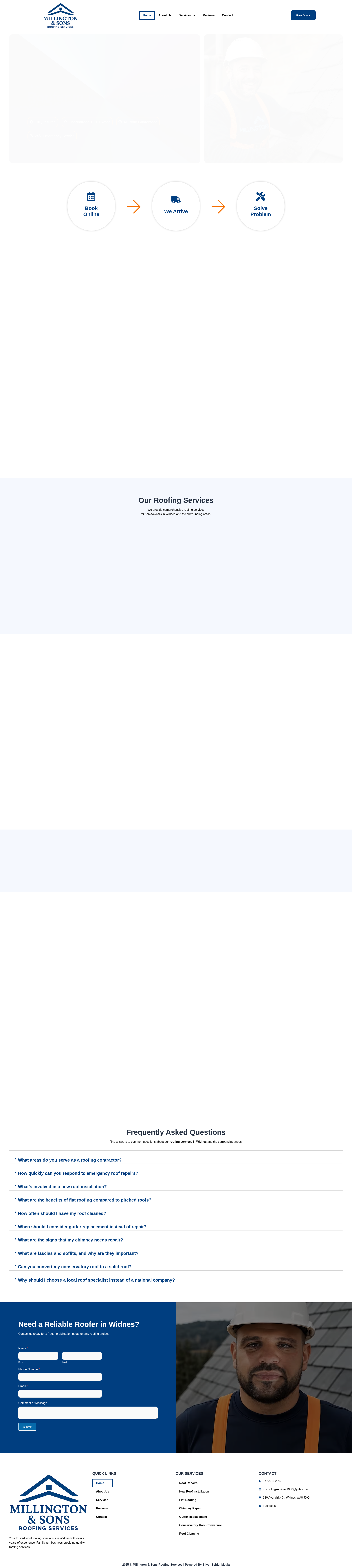 Millington & Sons Roofing Website