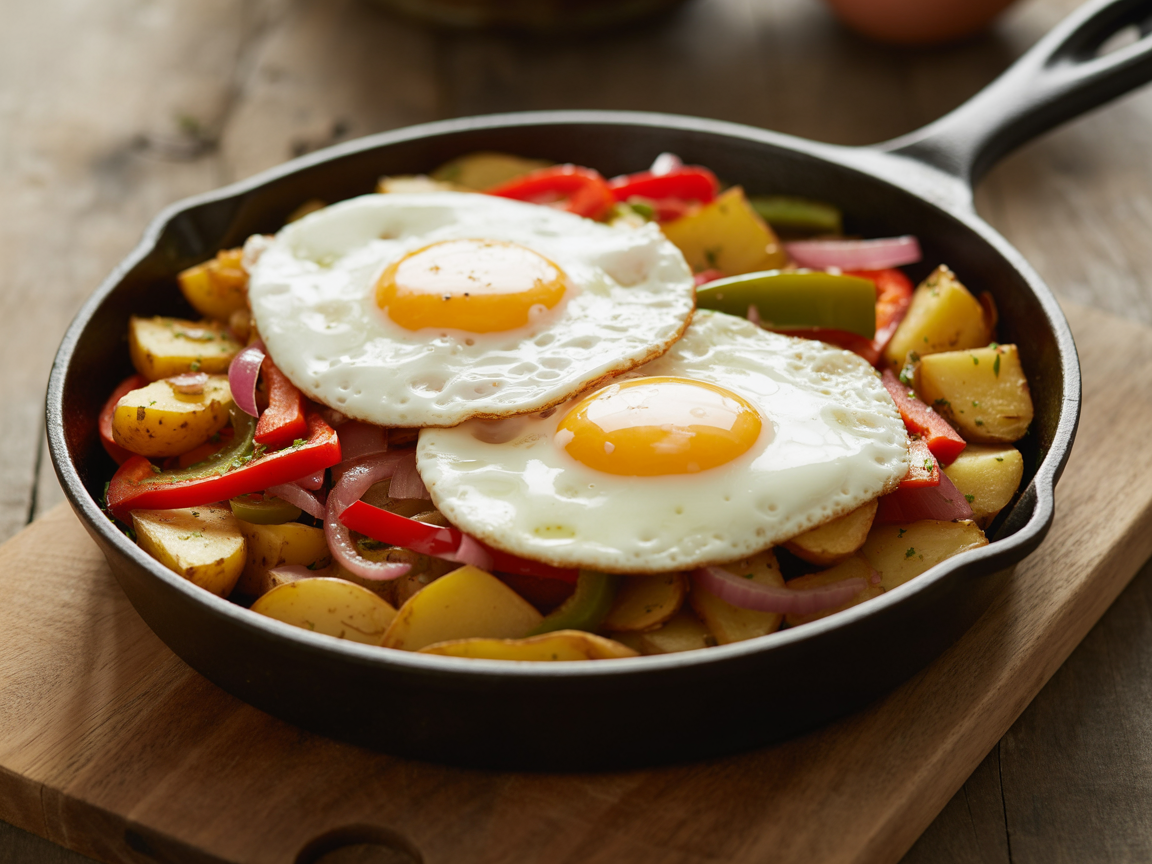 Southern Breakfast Hash with Fried Eggs