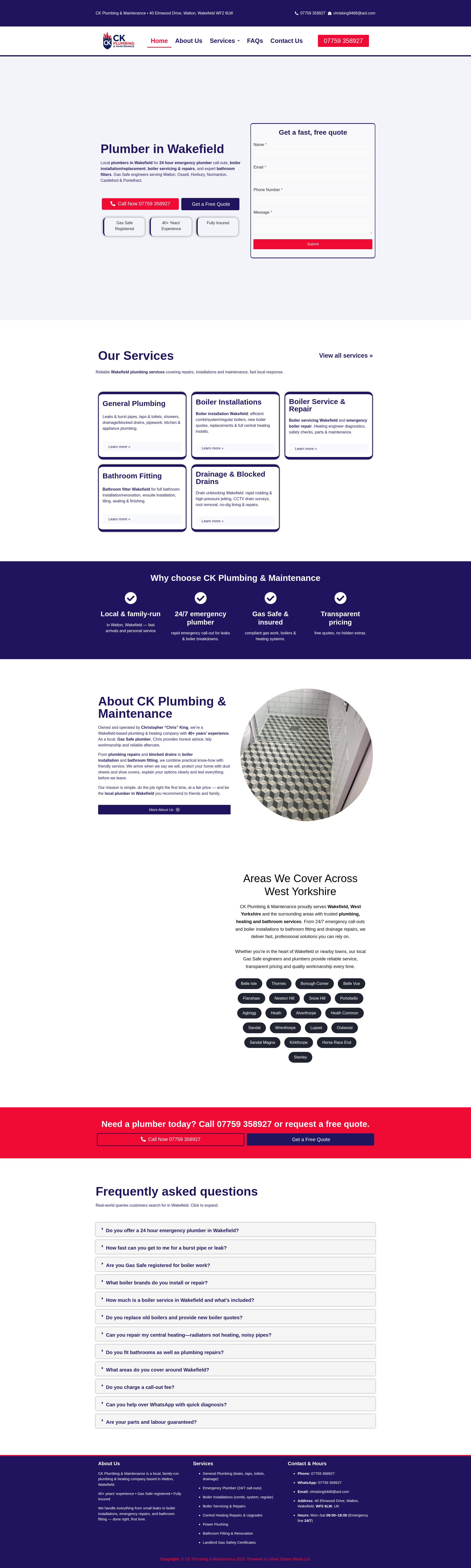 CK Plumbing & Maintenance Website