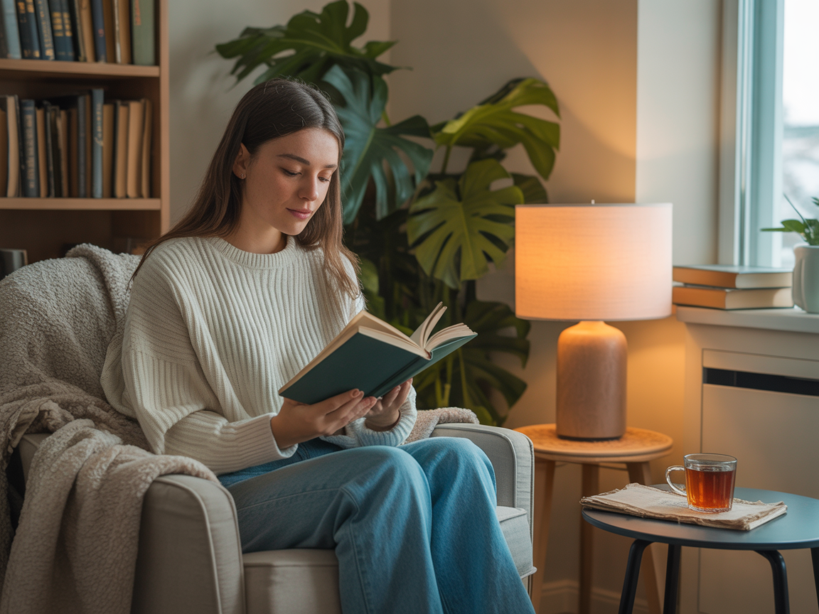 Momento de lectura acogedor