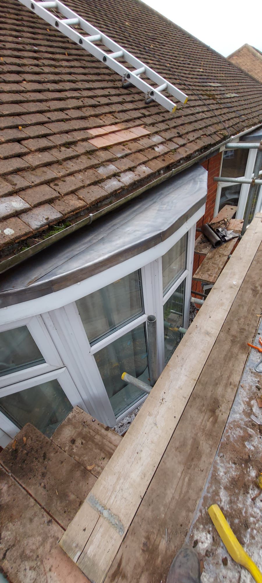Fascia and soffit work in progress on residential property