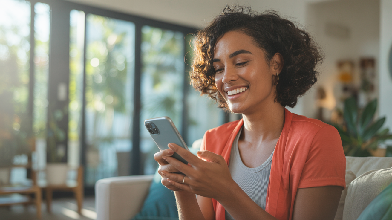 Happy customer achieving credit success