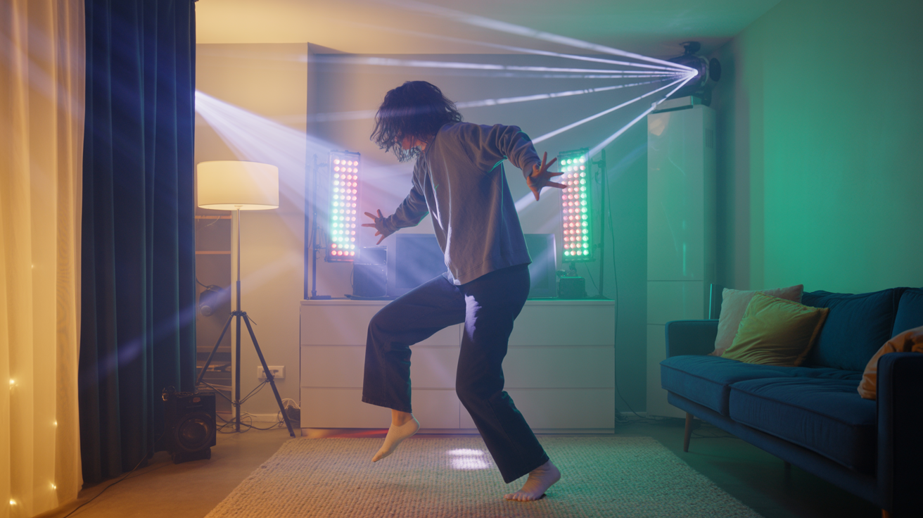 Living room rave scene