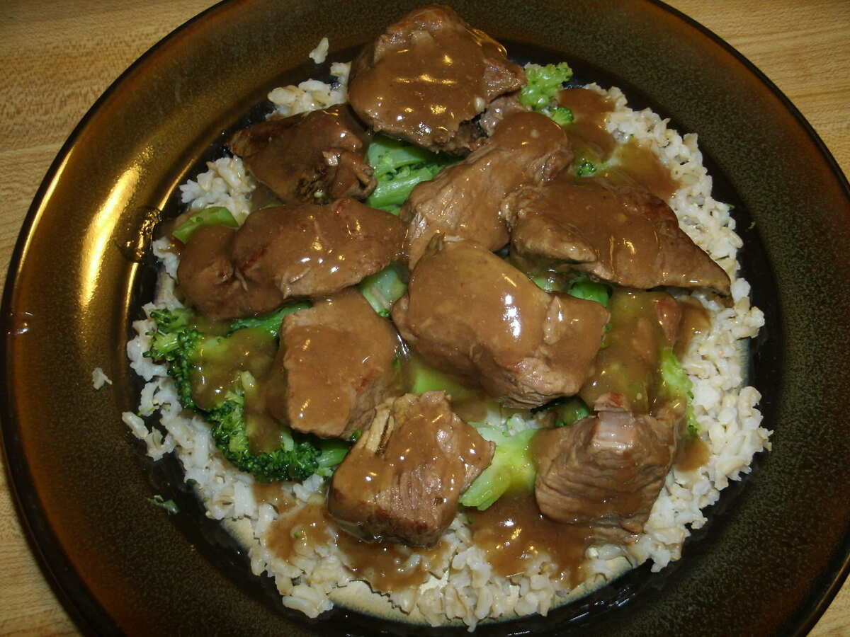 Beef Tips and Gravy over Rice