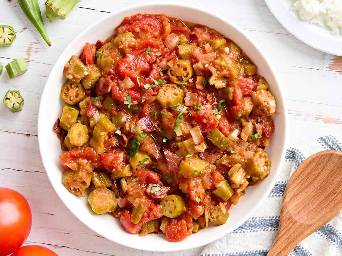 Stewed Tomatoes and Okra